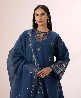 3 Piece - Embroidered Jacquard Suit