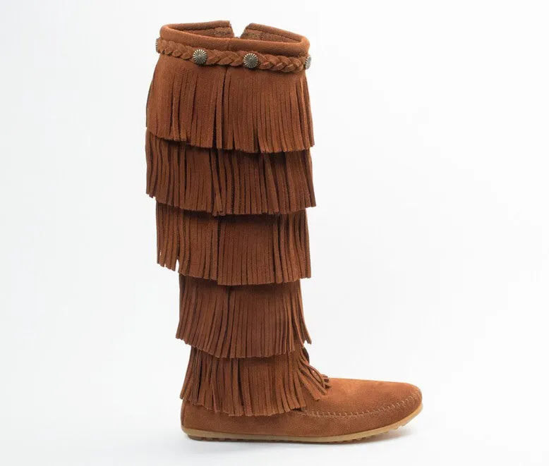 5-Layer Fringe Boots SIZE 10