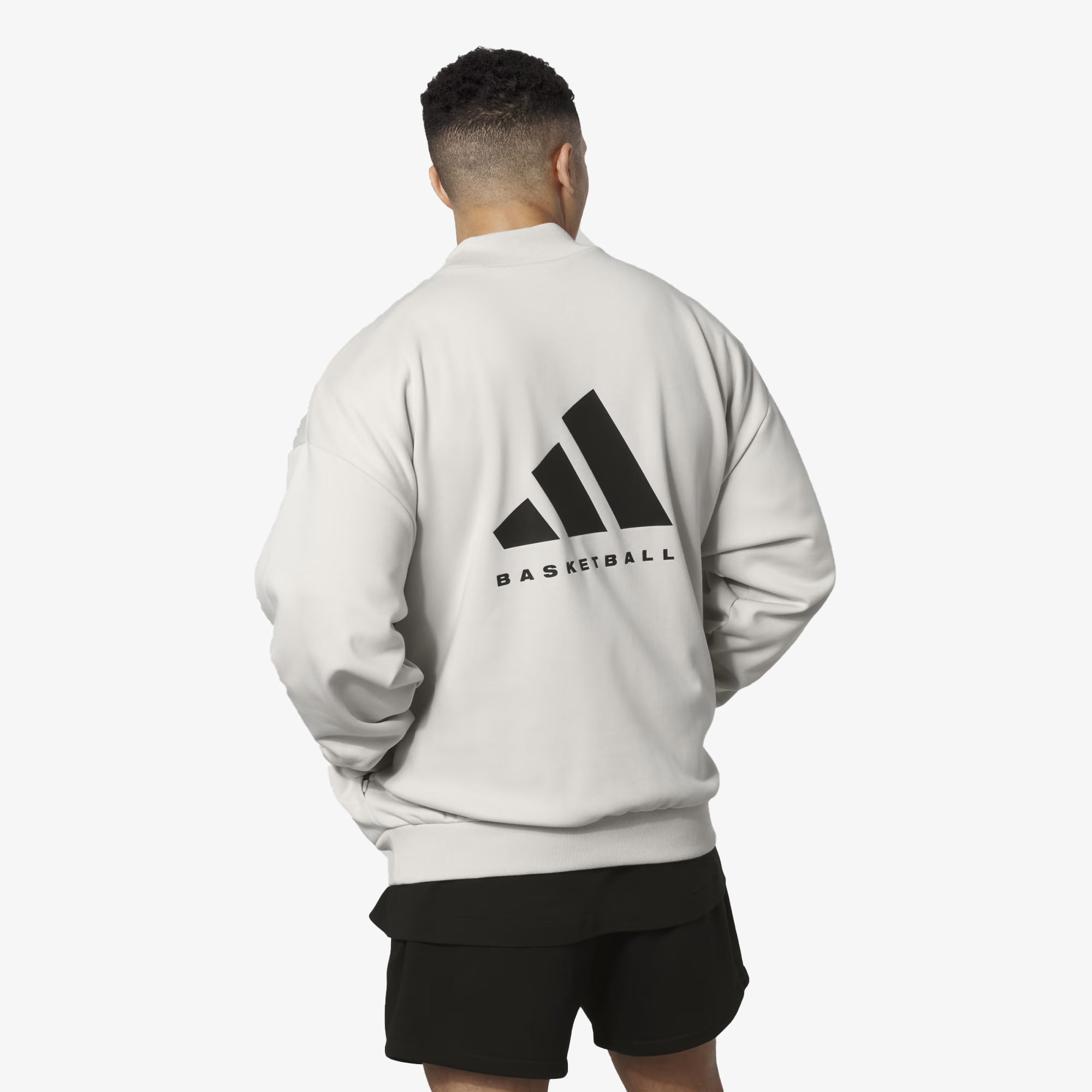 ADIDAS BASKETBALL 001 CREW NECK SWEAT 'TALC'