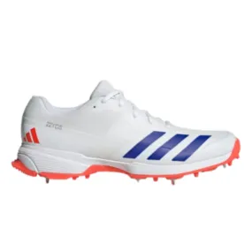 Adidas Men's 22 YDS Cricket Shoe (Cloud White/Lucid Blue/Solar Red)