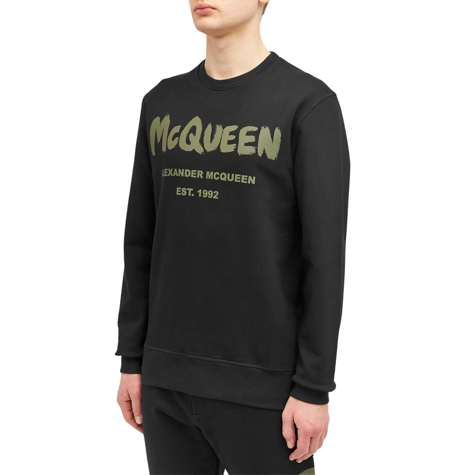 alexander mcqueen  |Crew Neck Unisex Street Style Long Sleeves Cotton Logo