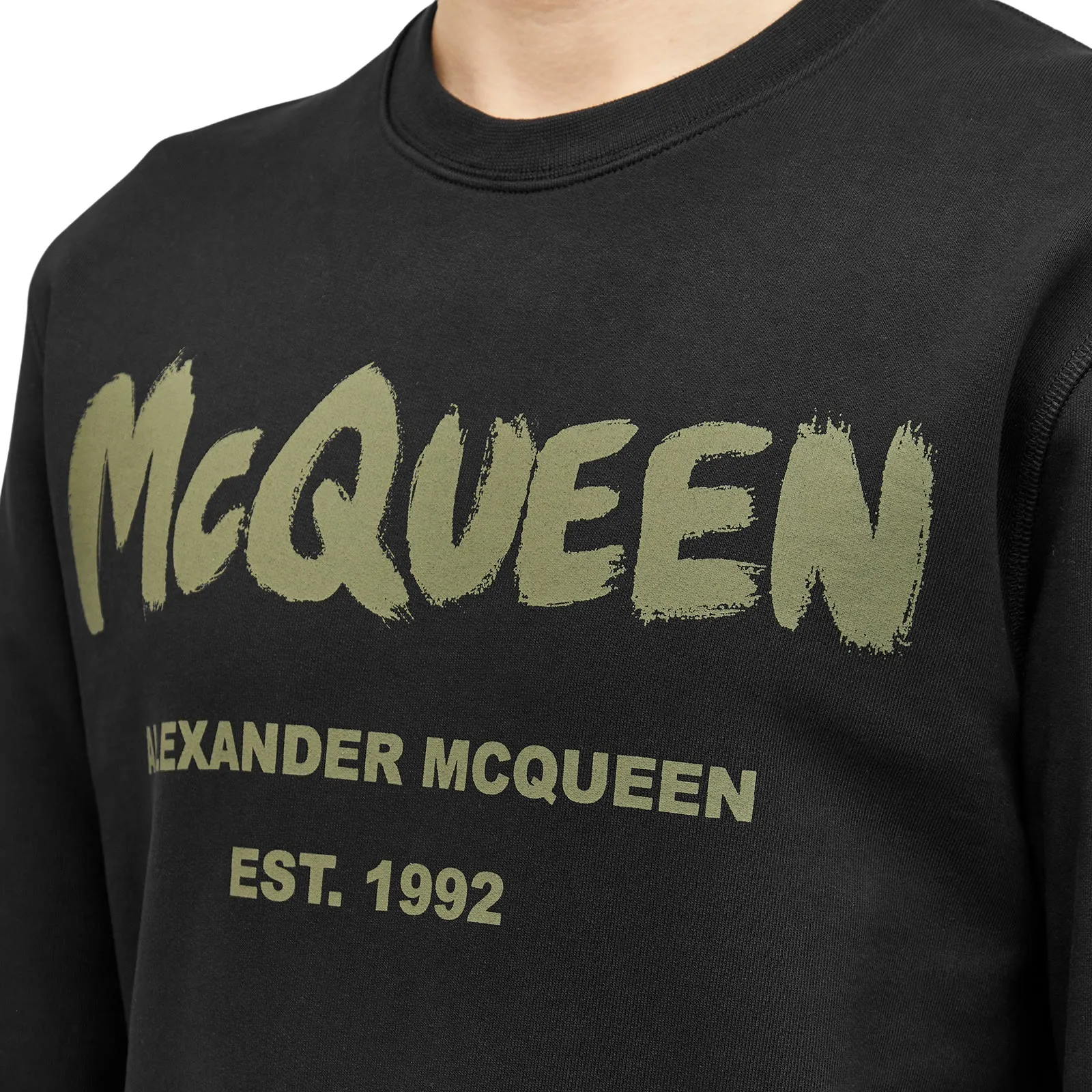 alexander mcqueen  |Crew Neck Unisex Street Style Long Sleeves Cotton Logo