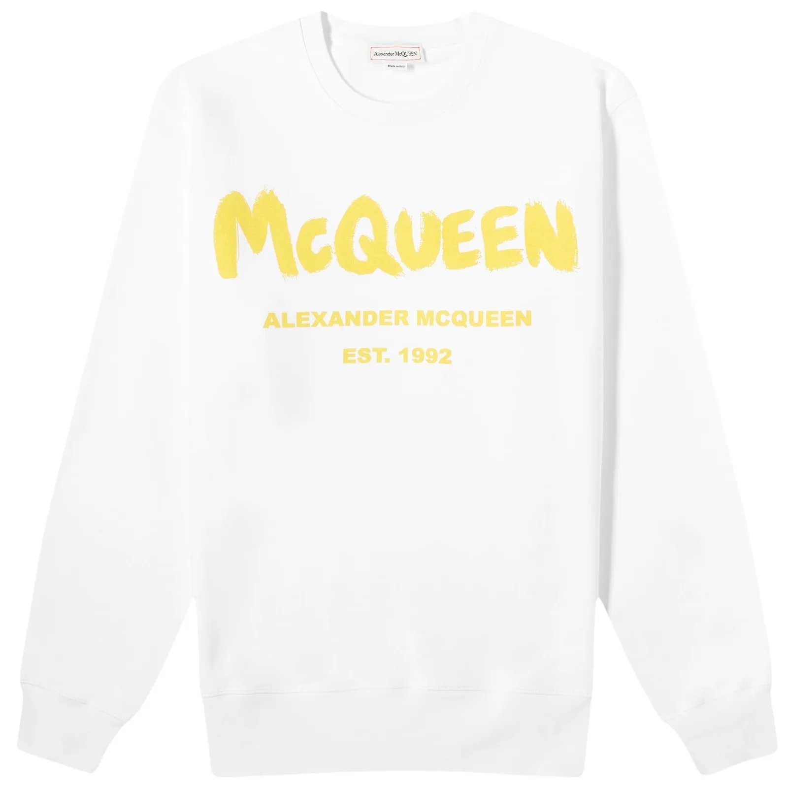 alexander mcqueen  |Crew Neck Unisex Street Style Long Sleeves Cotton Logo