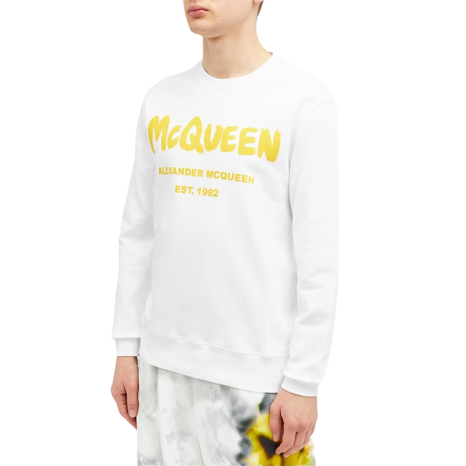 alexander mcqueen  |Crew Neck Unisex Street Style Long Sleeves Cotton Logo