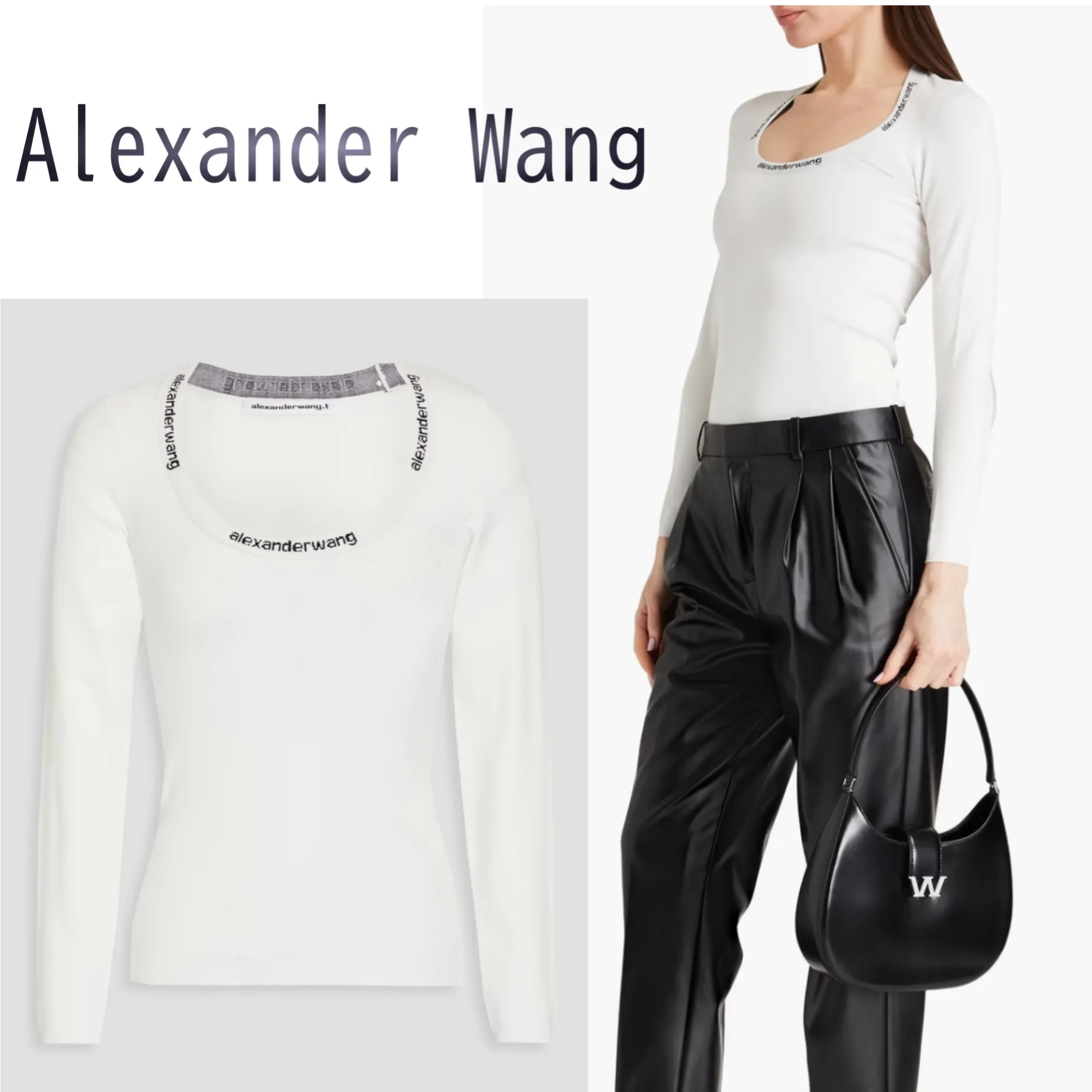 Alexander Wang  |Plain Logo V-neck & Crew neck