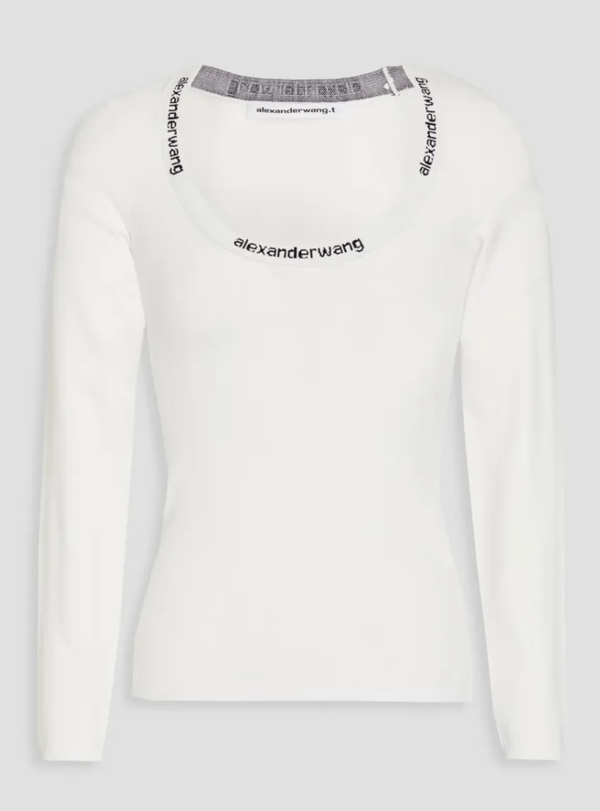 Alexander Wang  |Plain Logo V-neck & Crew neck