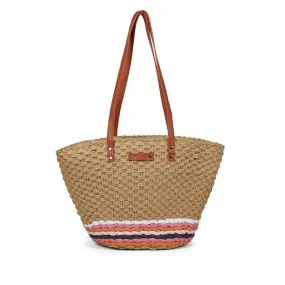 Andelu women's multicoloured natural raffia straw bag