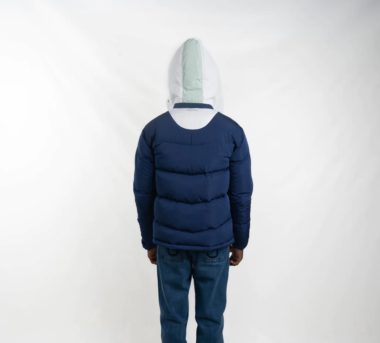 Apodyopsis Blue & White Puffer Jacket