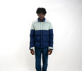 Apodyopsis Blue & White Puffer Jacket