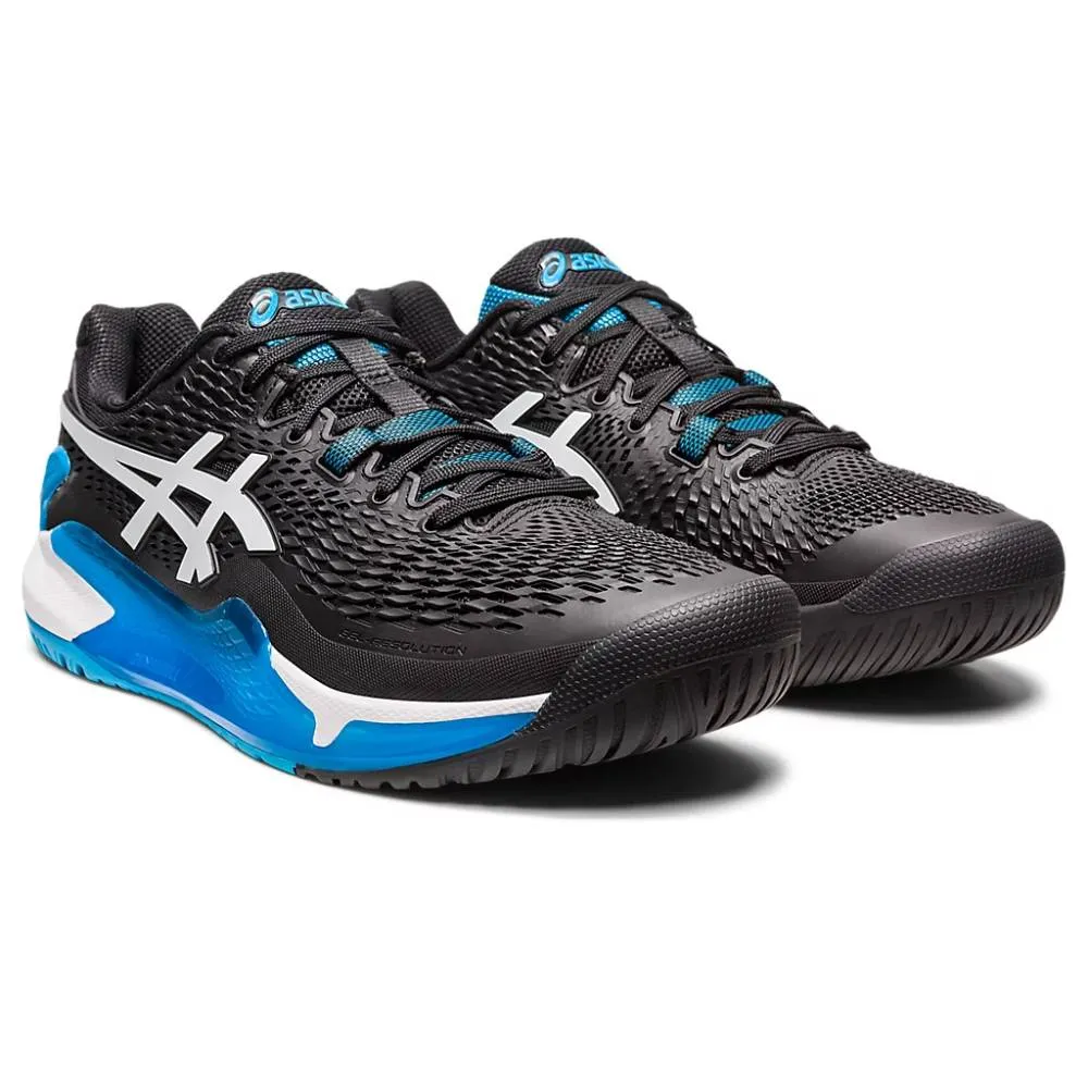 ASICS Men's Gel-Resolution 9 Tennis Shoe (Black/White)