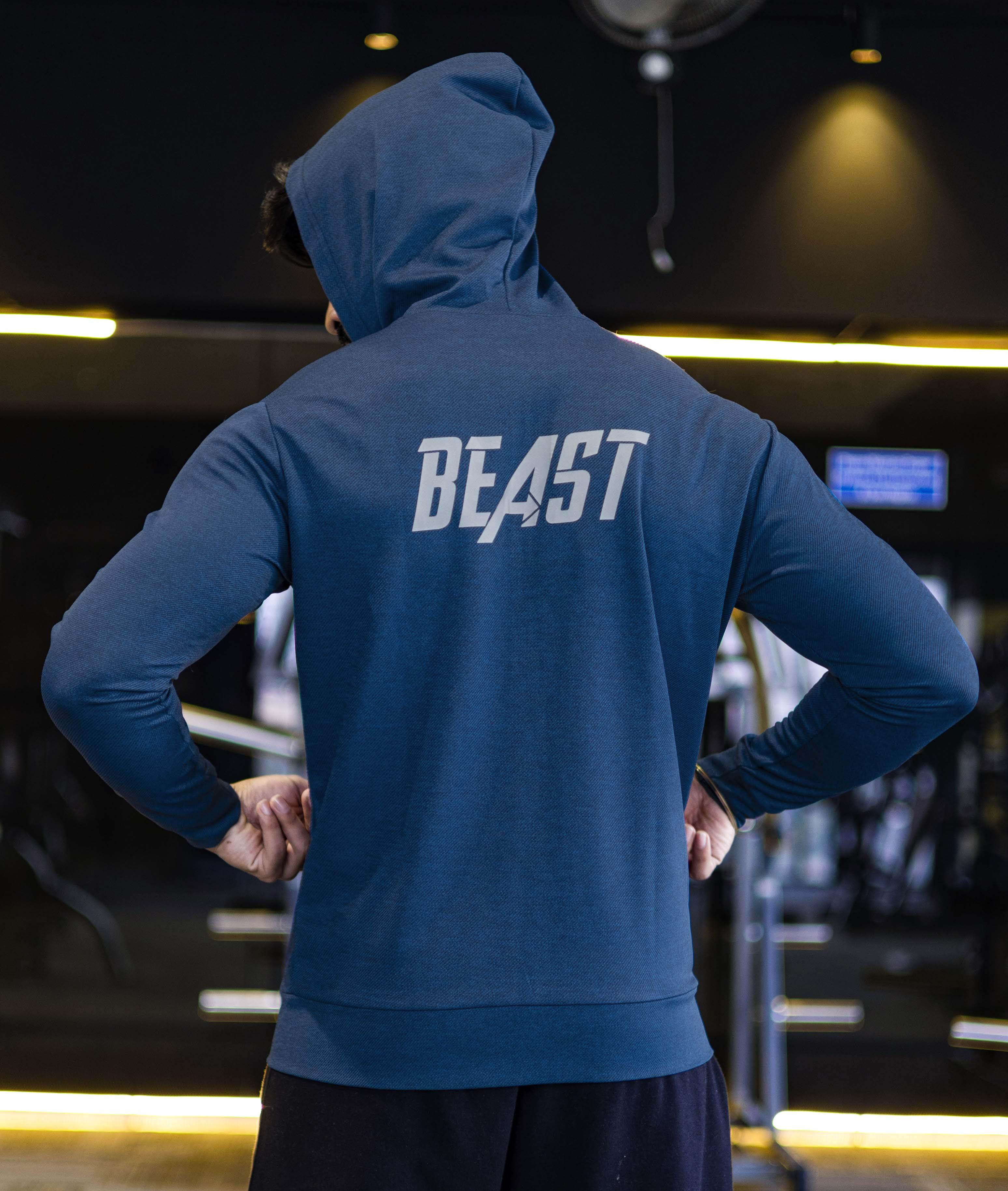 Beast GymX Hoodie: Envy Blue