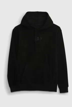 Black Arch Logo Hoodie