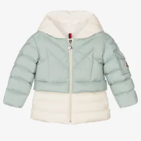 Blue Down Padded Hooded Jacket