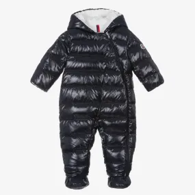 Blue Down Padded Indro Puffer Snowsuit