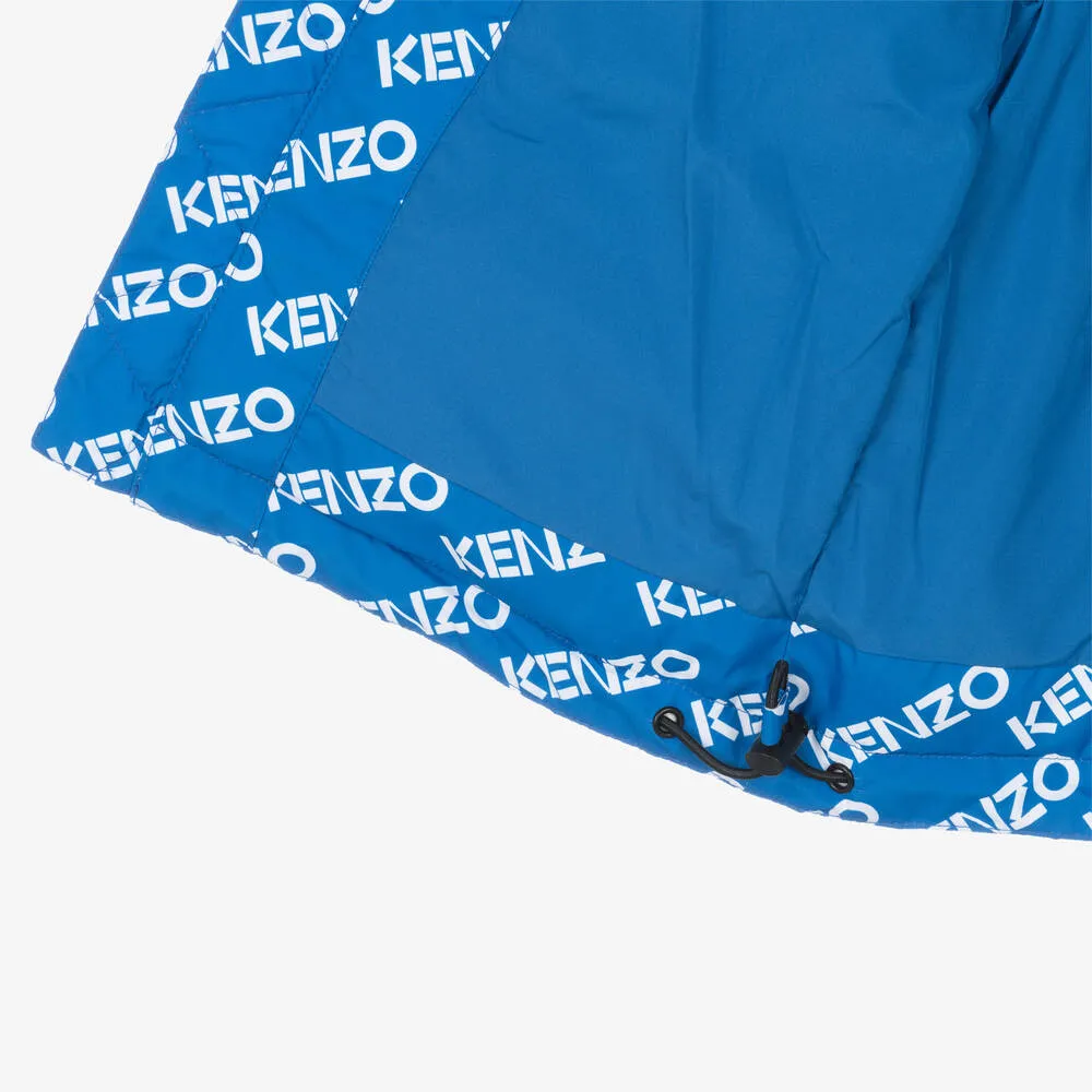 Blue Down Padded Logo Gilet