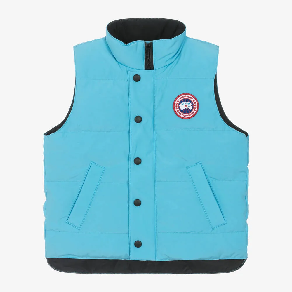 Blue Down Padded Vanier Gilet