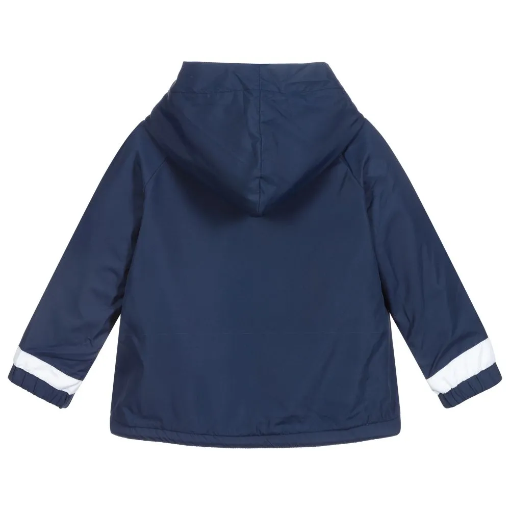 Blue Hooded Baby Jacket