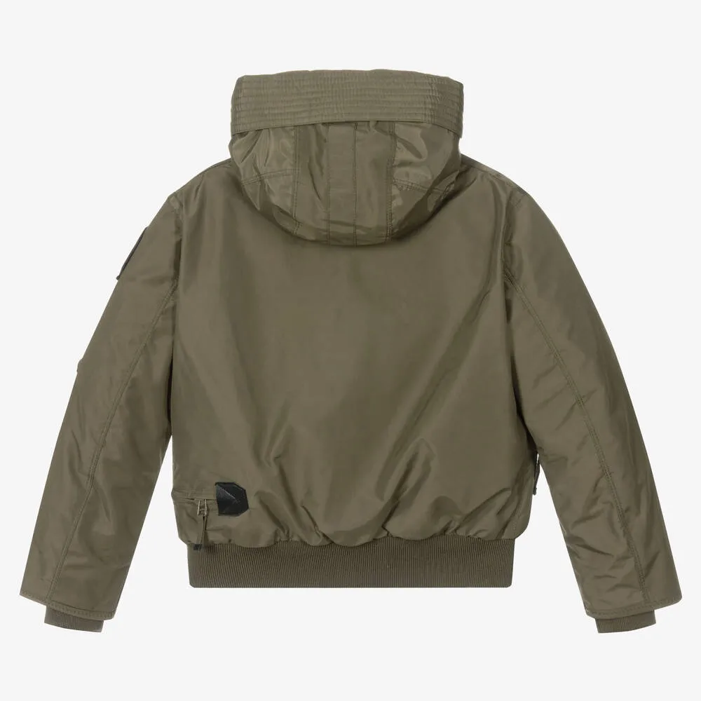 Boys Green Down Padded Jacket