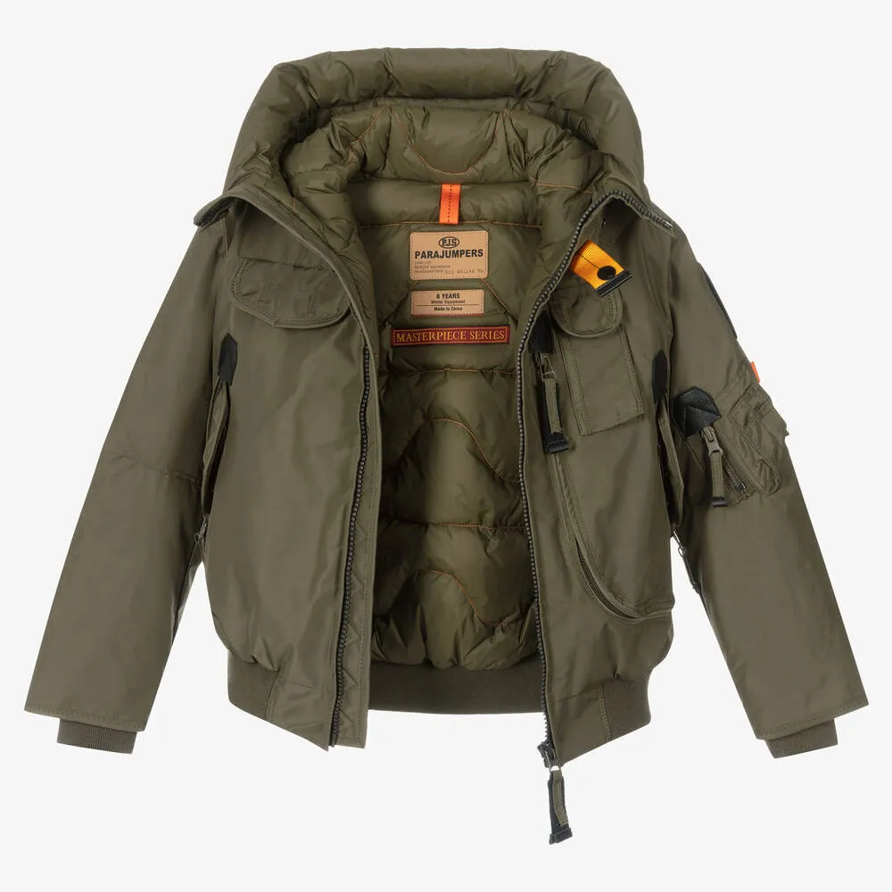 Boys Green Down Padded Jacket