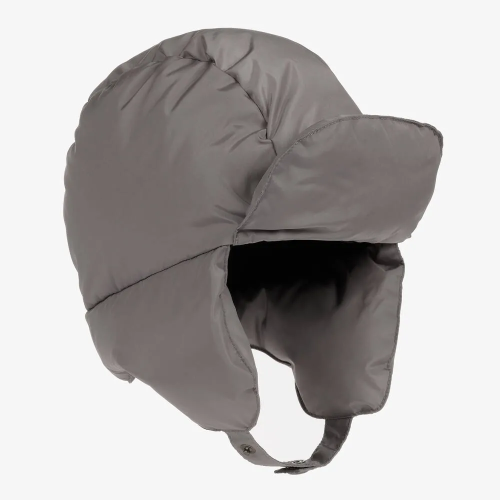 Boys Grey Down Padded Hat