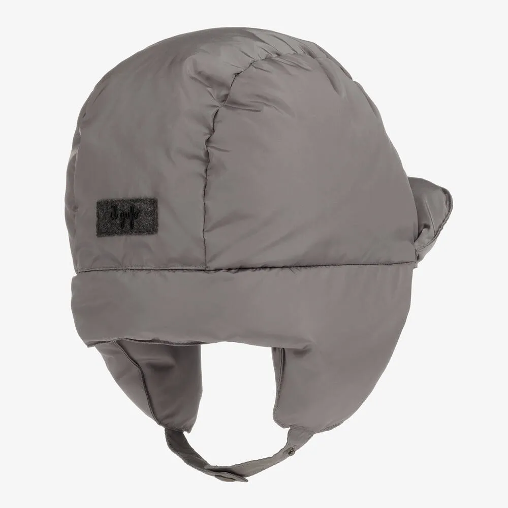 Boys Grey Down Padded Hat