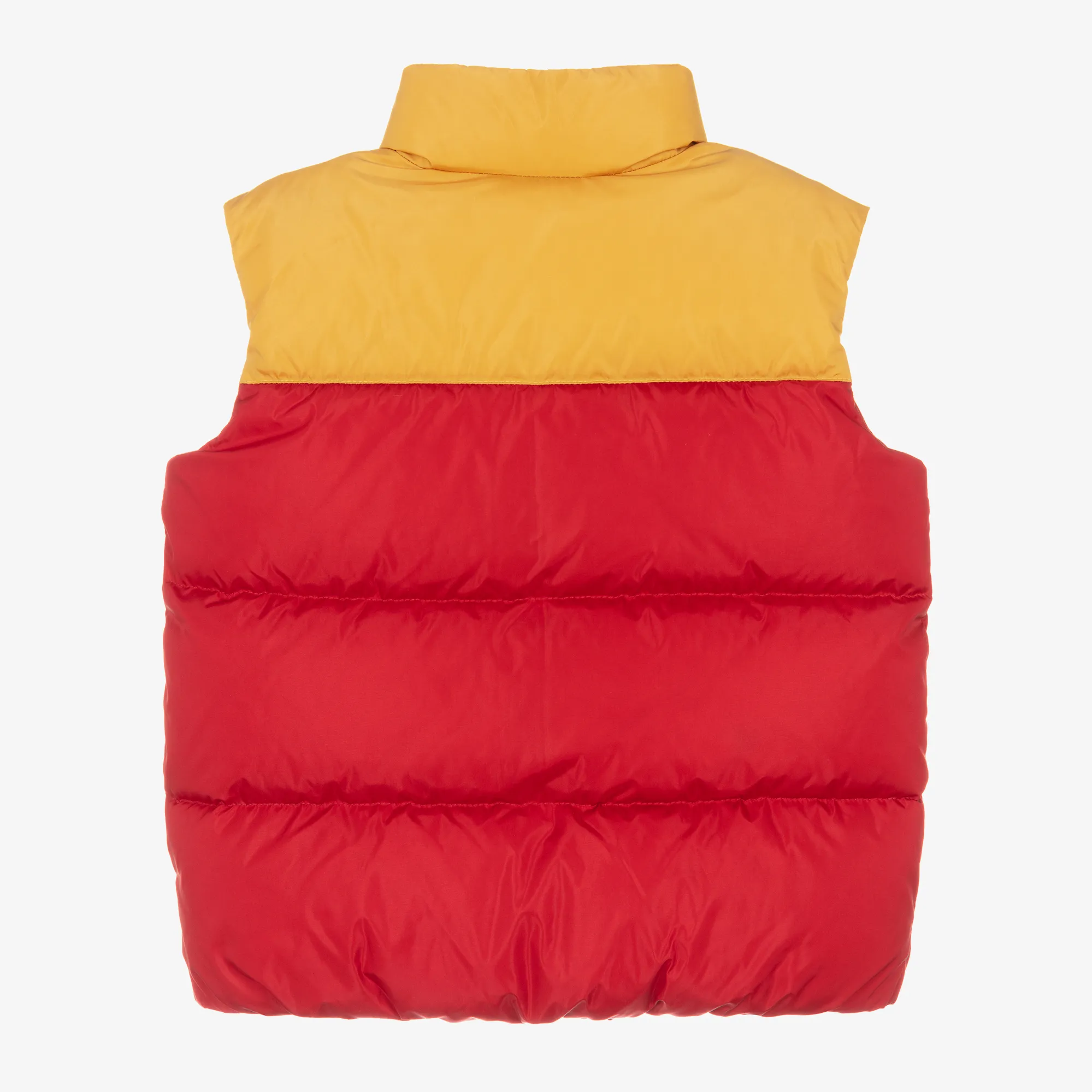 Boys Red & Yellow Down Padded Gilet