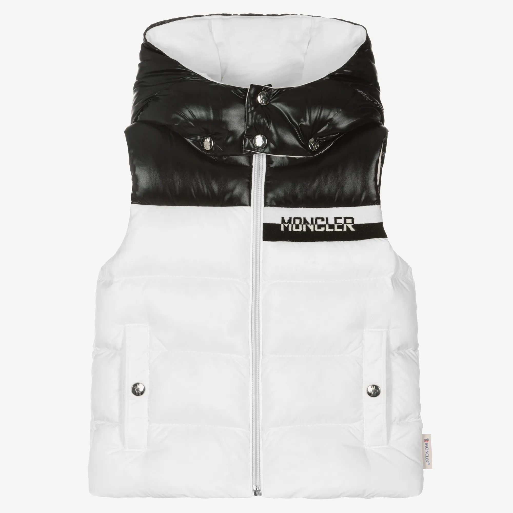 Boys White Down Padded Gilet