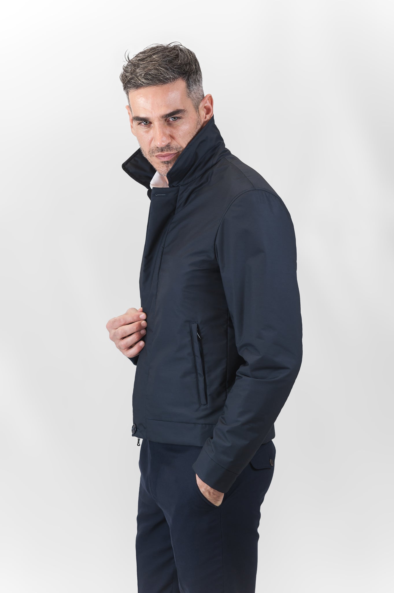 Brisse Travel Jacket Techno Wool Lam and Cashmere (dark blue)