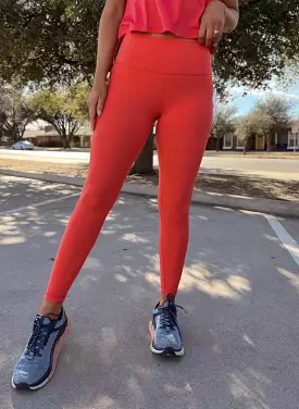 BRONZE - Ultra Form Fit High-Waist Leggings - Poppy Red