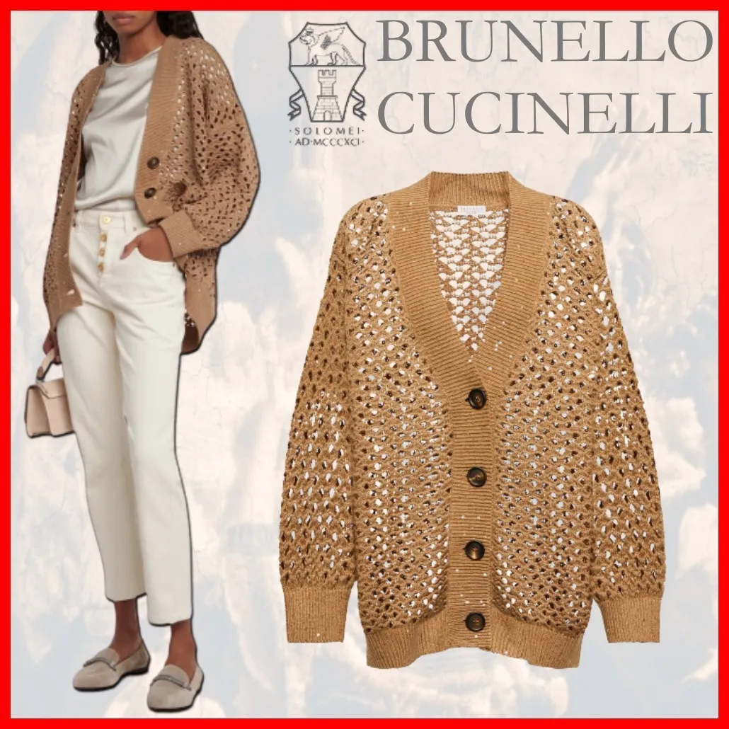 BRUNELLO CUCINELLI  |Casual Style Silk Linen Long Sleeves Cotton Medium