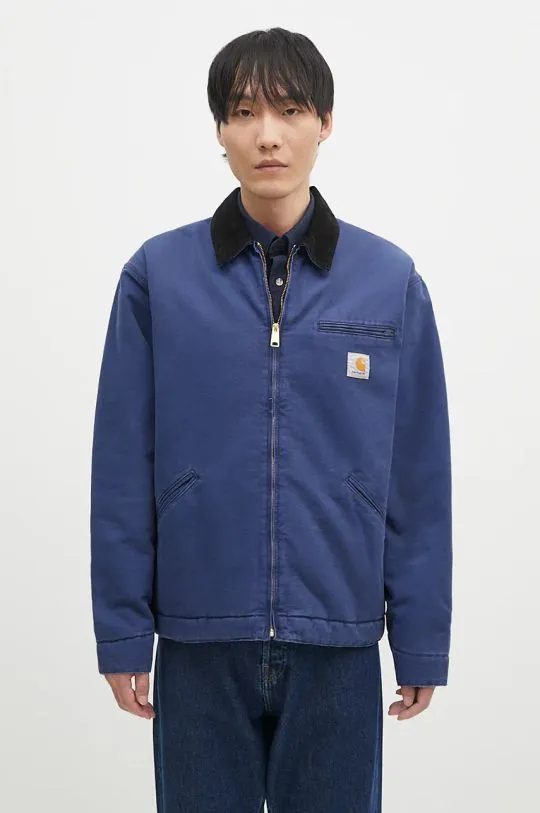 Carhartt WIP cotton jacket OG Detroit Jacket blue color I027358.2IB3K