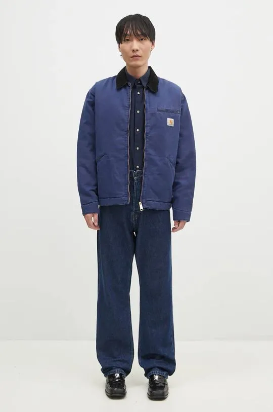 Carhartt WIP cotton jacket OG Detroit Jacket blue color I027358.2IB3K