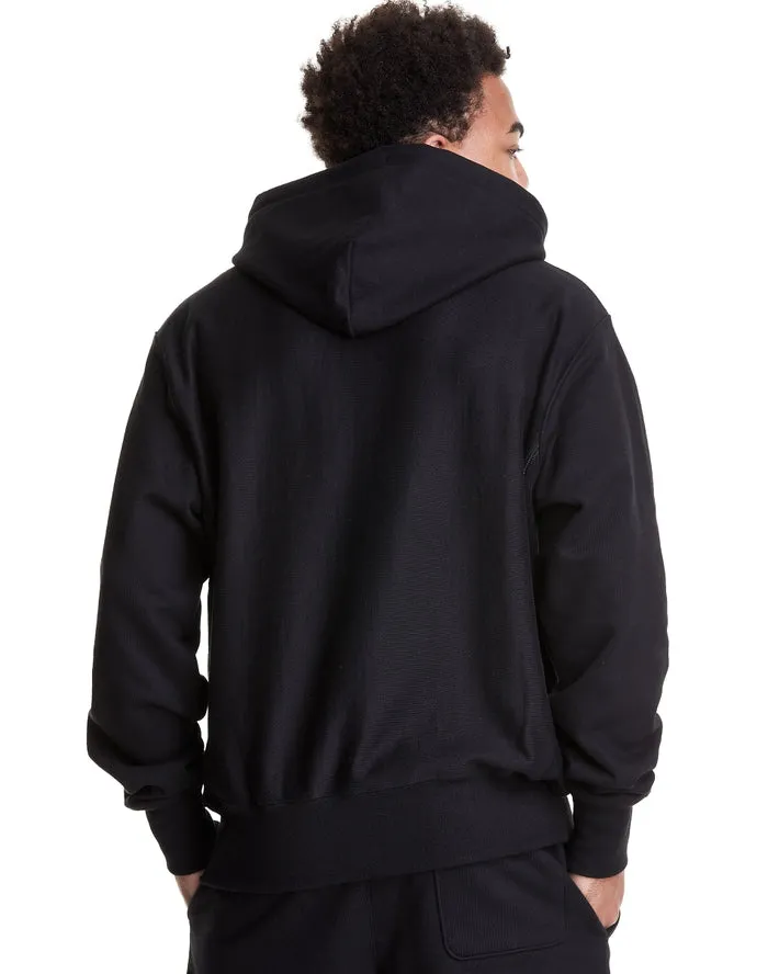 Champion FLC REVERSE WEAVE PULL OVER SCRIPT HOOD Men’s -  BLACK RED