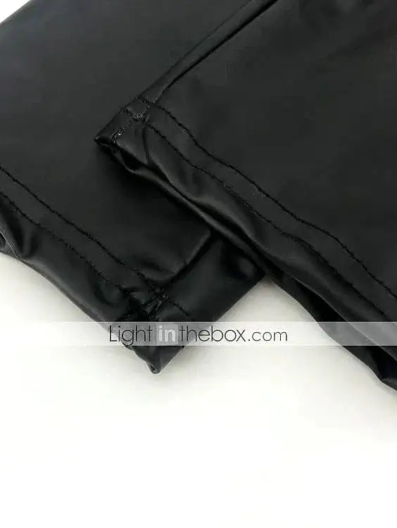 Chic & Modern High Waist Flared Leggings in PU Leather Effect