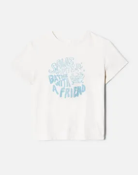 Classic Save Water Tee - Vintage White