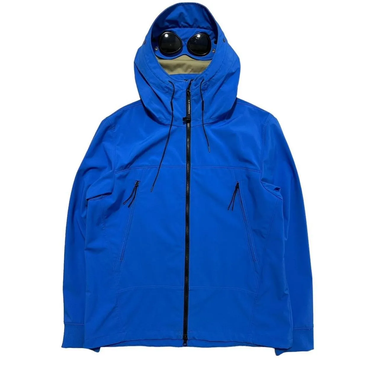 CP Company Blue Soft Shell Goggle Jacket