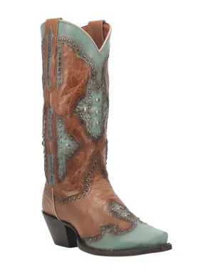 Dan Post DP4383 Womens TARYN Leather Boot Brown And Turquoise