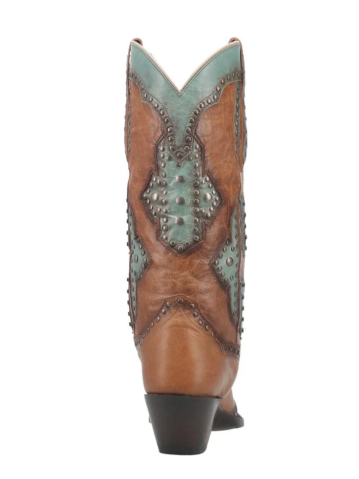 Dan Post DP4383 Womens TARYN Leather Boot Brown And Turquoise