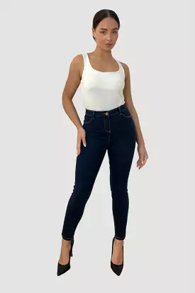 Elastic Waist Skinny Thin Denim Jeggings