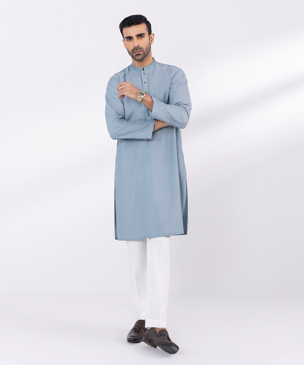 Embroidered Wash & Wear Kurta