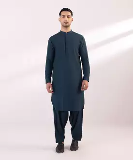 Embroidered Wash & Wear Suit