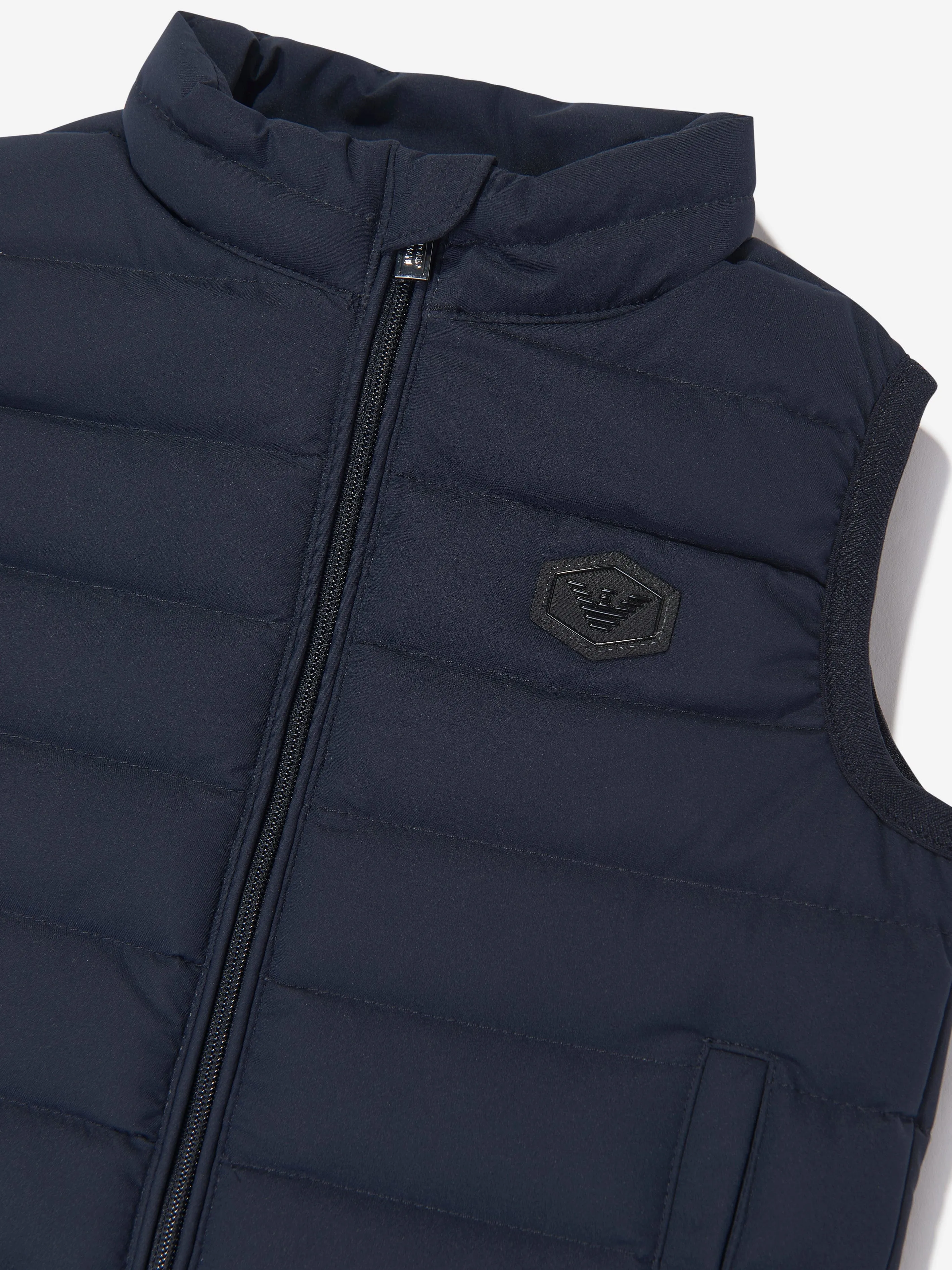 Emporio Armani Baby Boys Down Padded Gilet in Navy