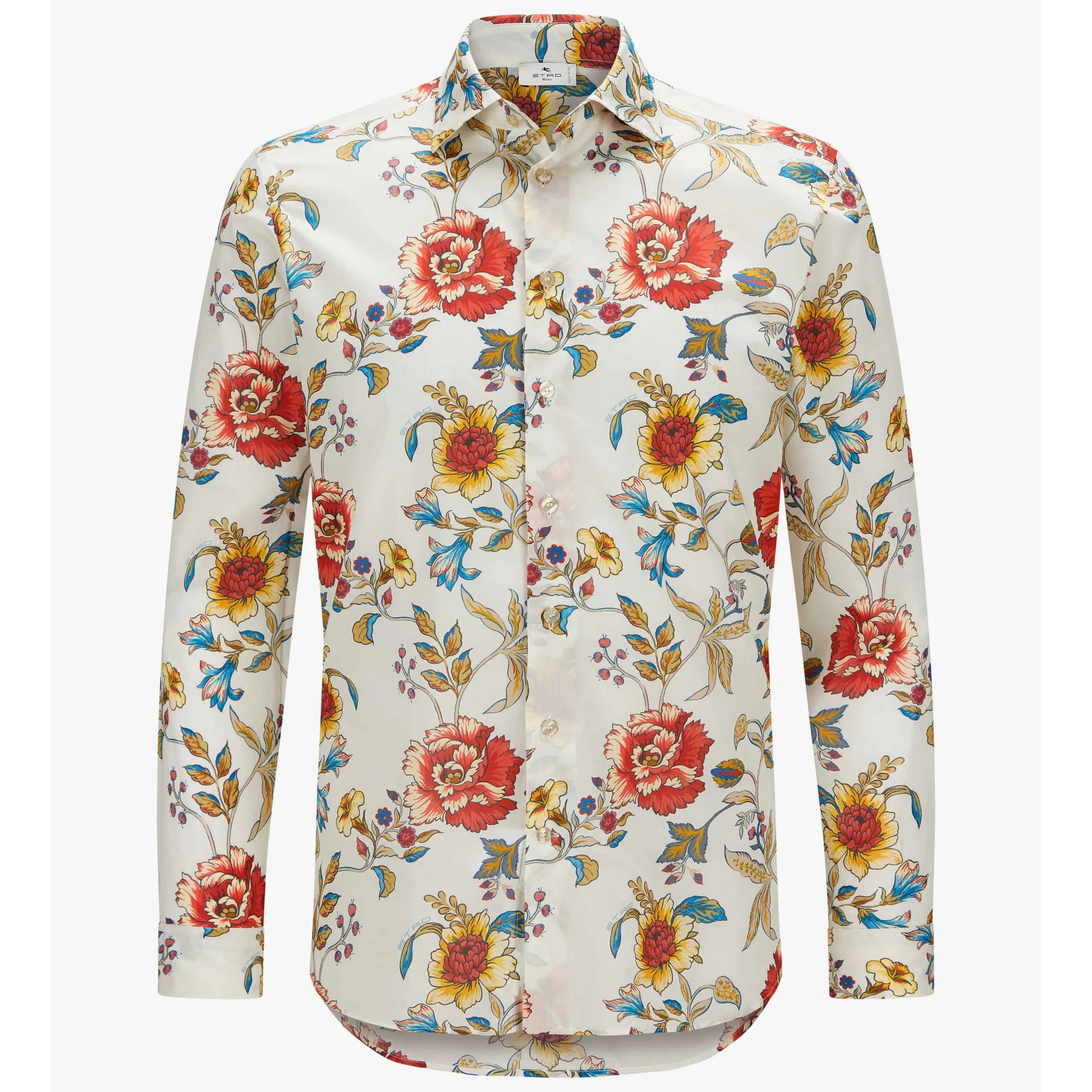 ETRO  |Flower Patterns Street Style Long Sleeves Cotton Luxury