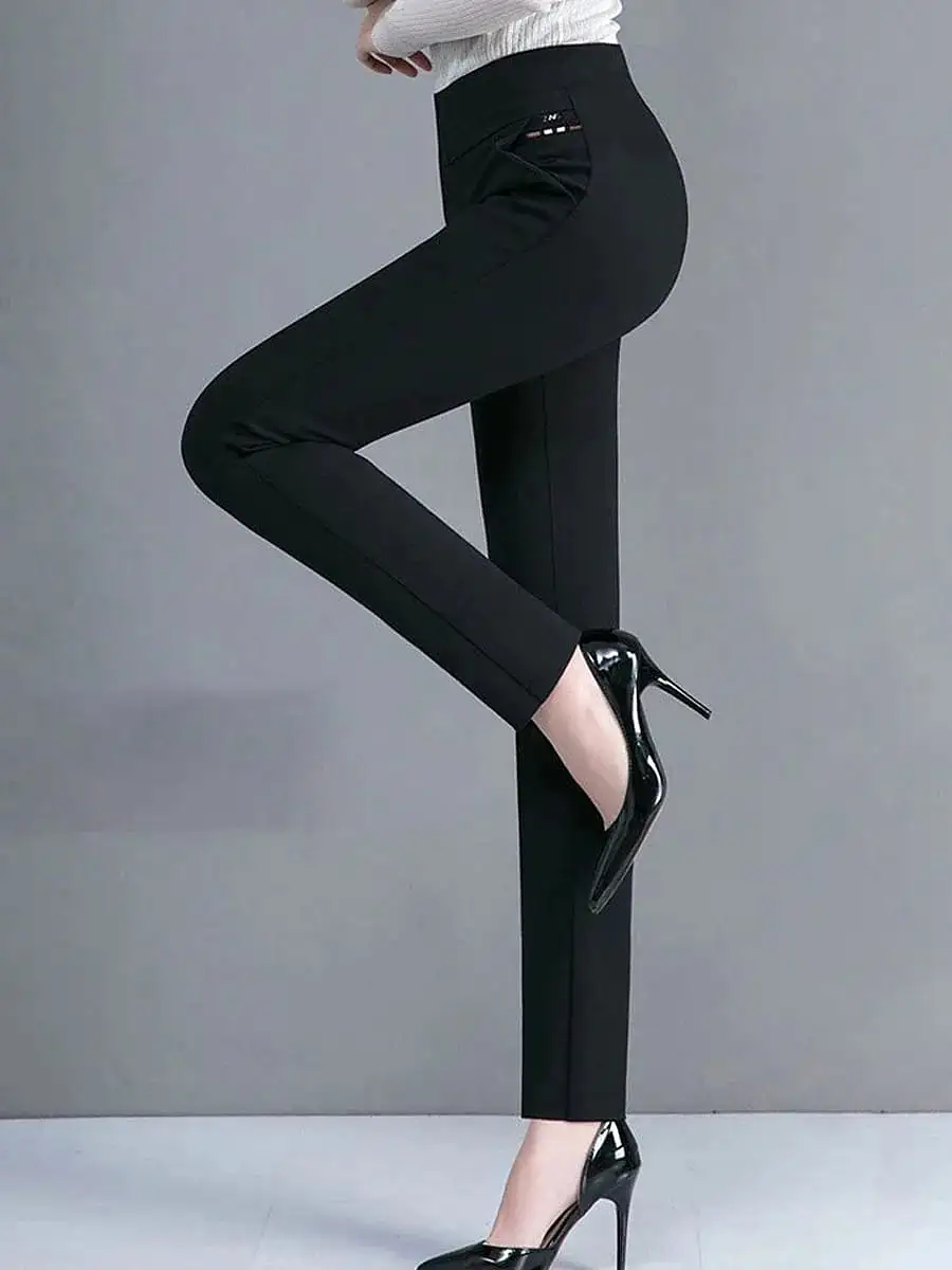 Fleece Lined High Waist Leggings with Pocket Detail