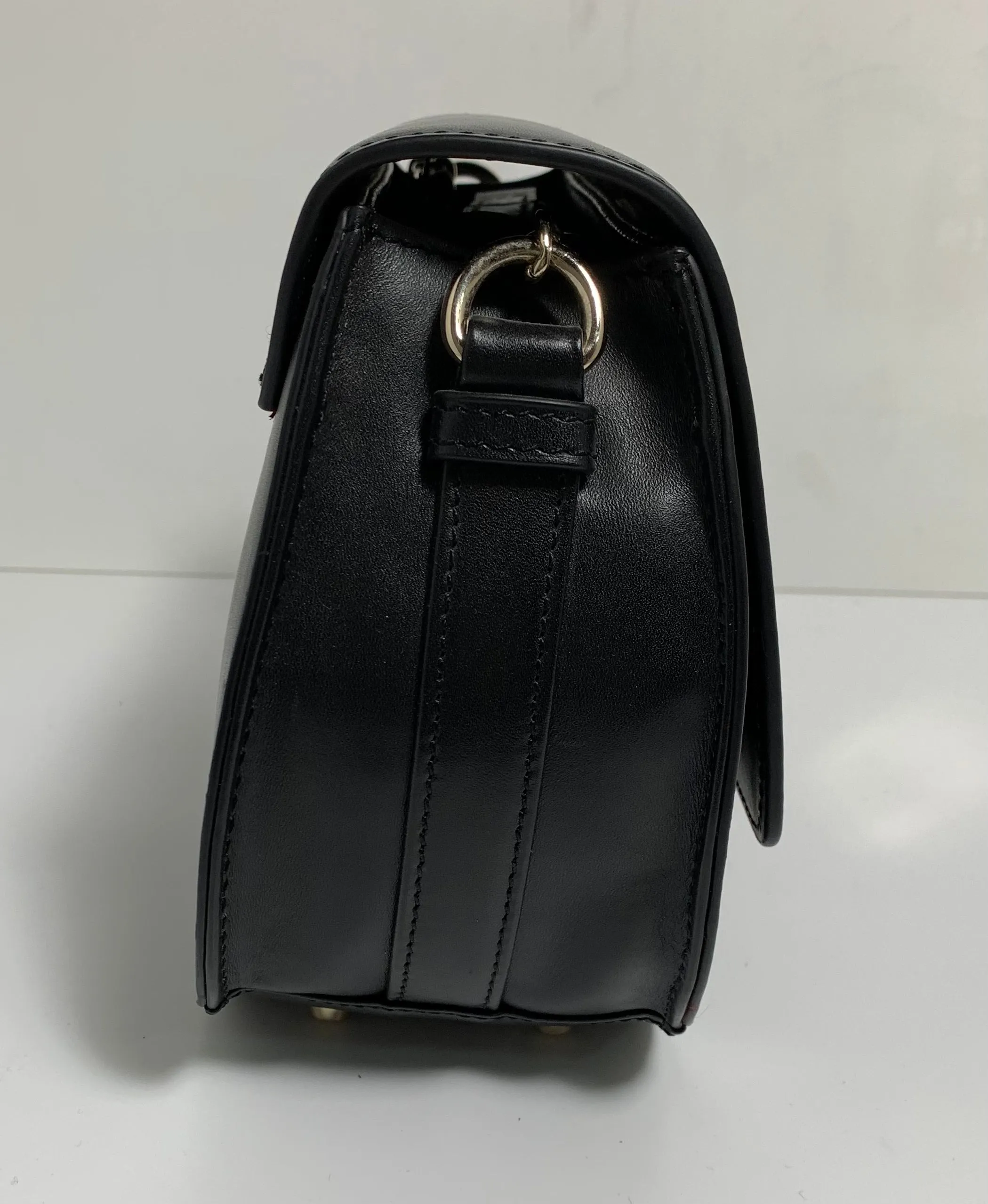 FLP5079-Black Leather Small bag