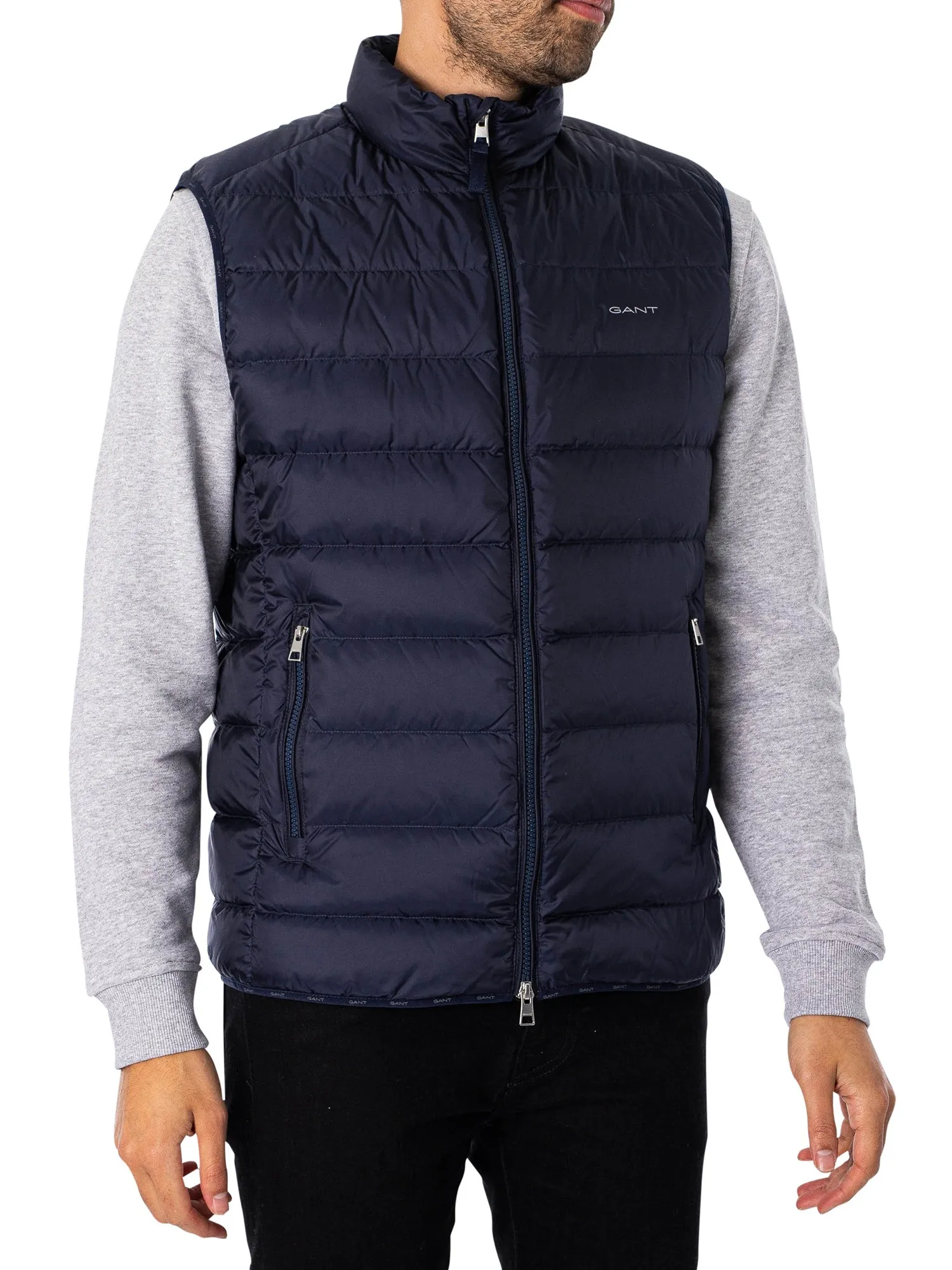 GANT Light Padded Down Gilet - Evening Blue