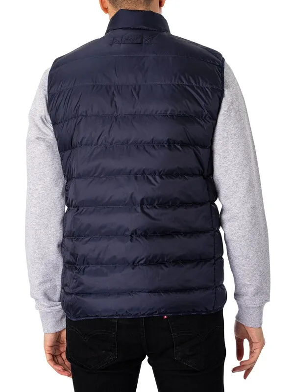 GANT Light Padded Down Gilet - Evening Blue