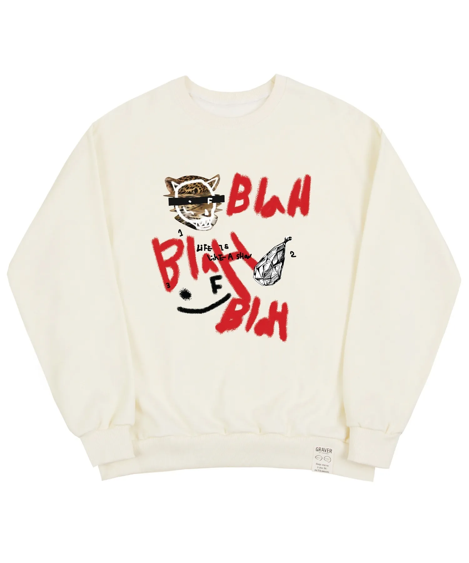 GRAVER  |[GRAVER]★BLAH BLAH SMILE SWEATSHIRT