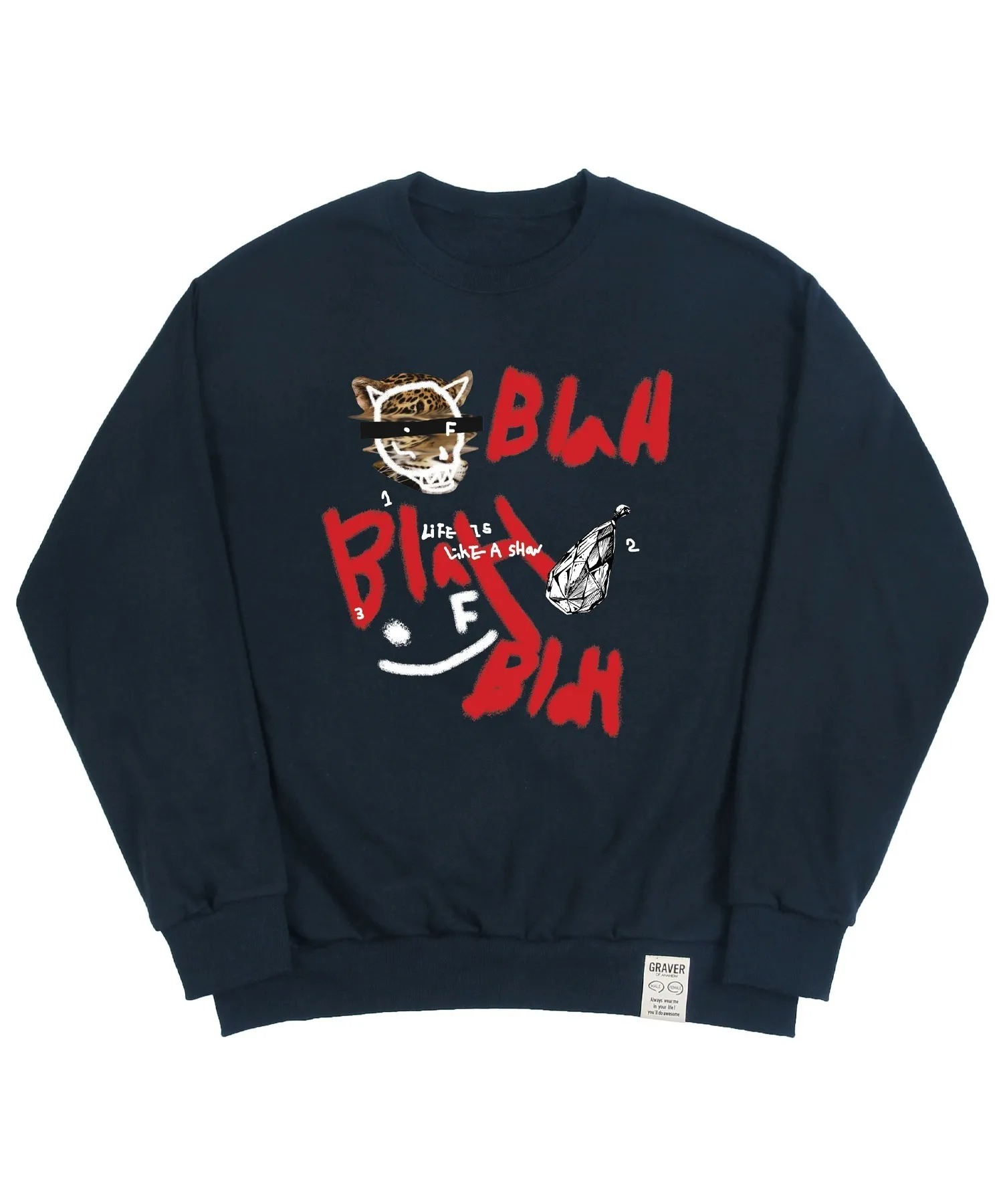 GRAVER  |[GRAVER]★BLAH BLAH SMILE SWEATSHIRT