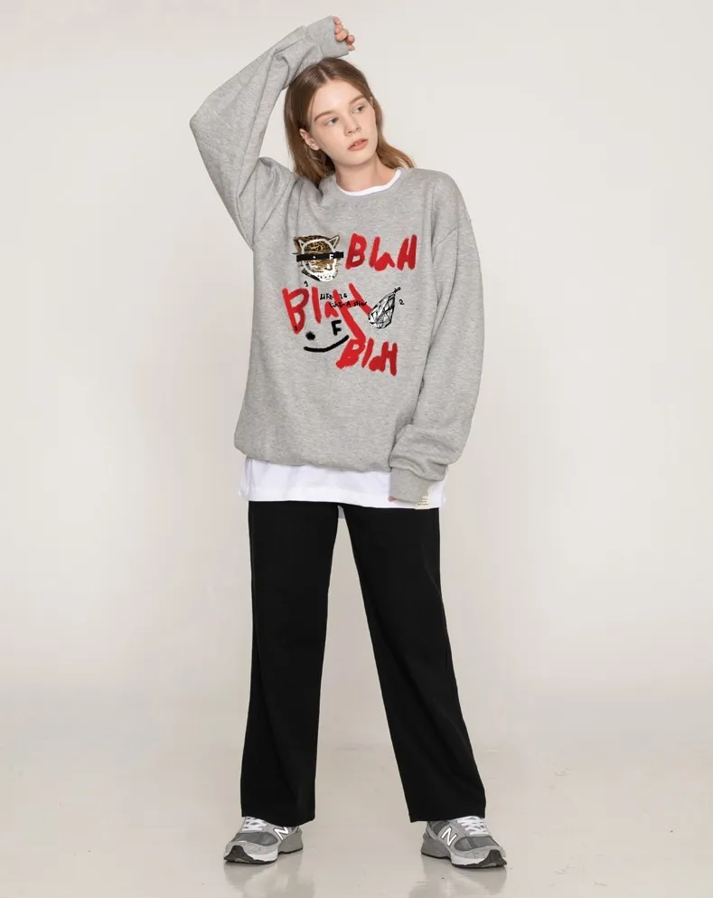 GRAVER  |[GRAVER]★BLAH BLAH SMILE SWEATSHIRT